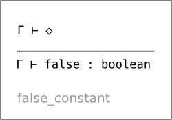 Boolean false literal type rule (false_constant)