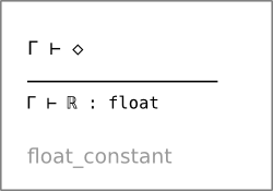 Real literal type rule (float_constant)