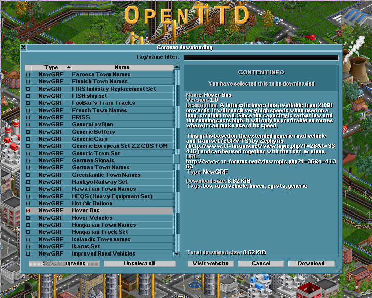 OpenTTD content installer